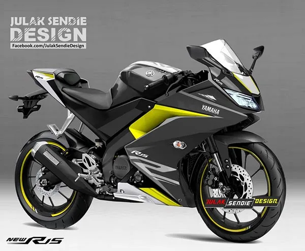 Render New Yamaha R15 2017 Silver-yellow Render New Yamaha R15 2017 Silver-yellow
