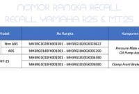 NomorRangkaRecallYamahaR25danMT25