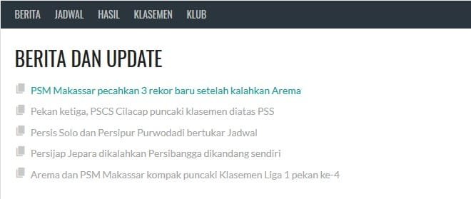 Berita Liga 1 Indonesia