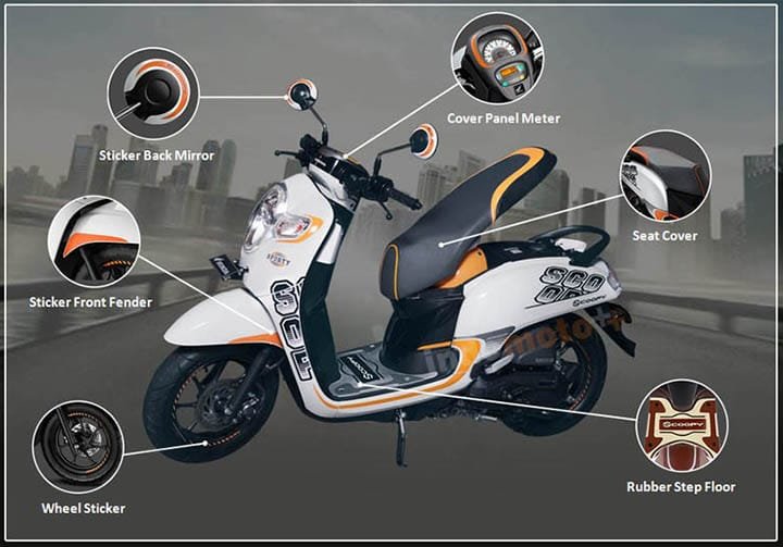 Harga Aksesoris All New Scoopy lengkap dengan Kode Part 