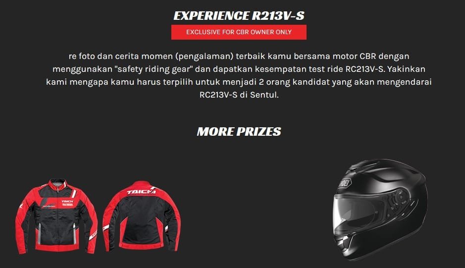 Pengalaman naik motor MotoGP bagi pemilik Honda CBR