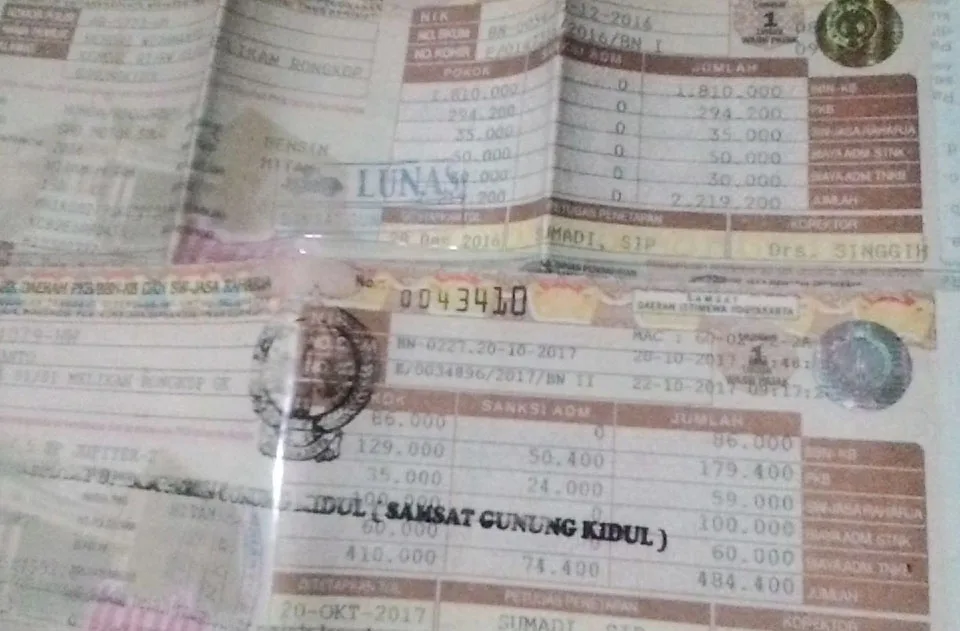 Menghitung Pajak dengan melihat STNK Menghitung Pajak