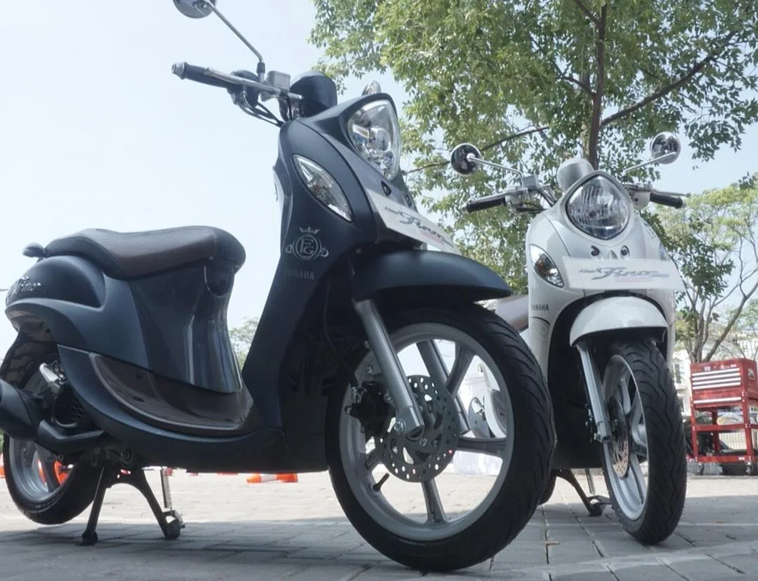 New Fino 2018 dengan ban lebar sudah tubeless