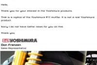 Email Knalpot Yoshimura R11 palsu