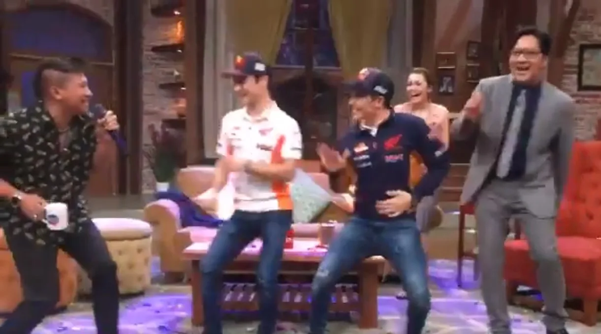 Marquez dan Pedrosa berjoget