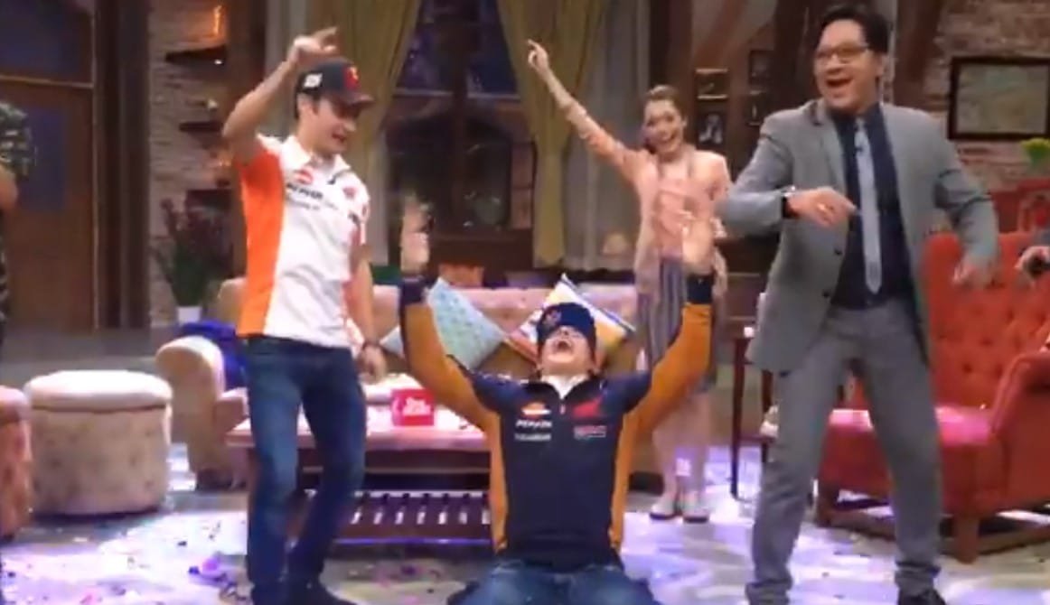 Marquez gila gilaan berjoget