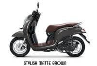 Warna Scoopy 2019 Stylish Cokelat Doff