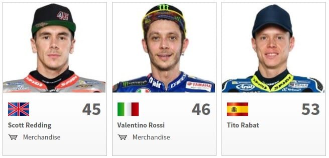 Redding, Rossi dan Rabat Nama Pembalap MotoGP Redding, Rossi, Rabat