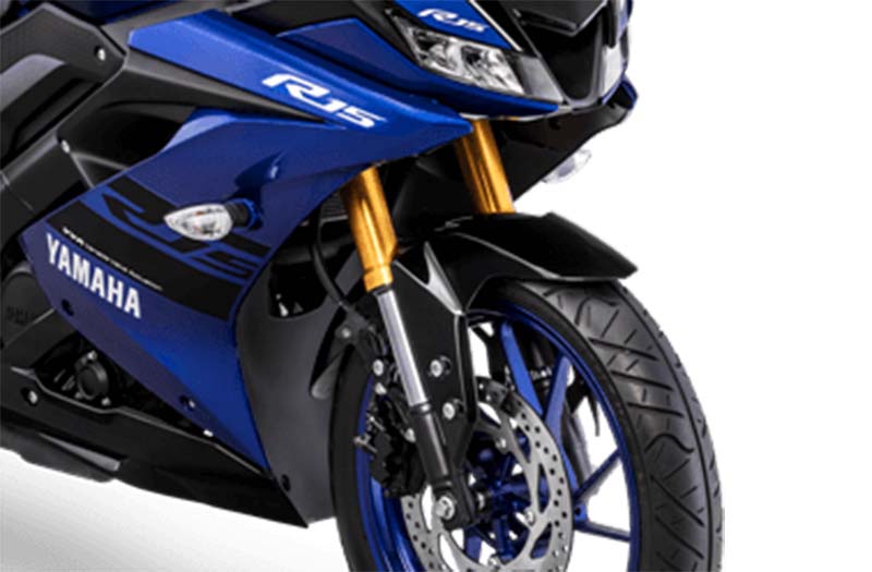 Yamaha R15 baru pakai suspensi warna Emas