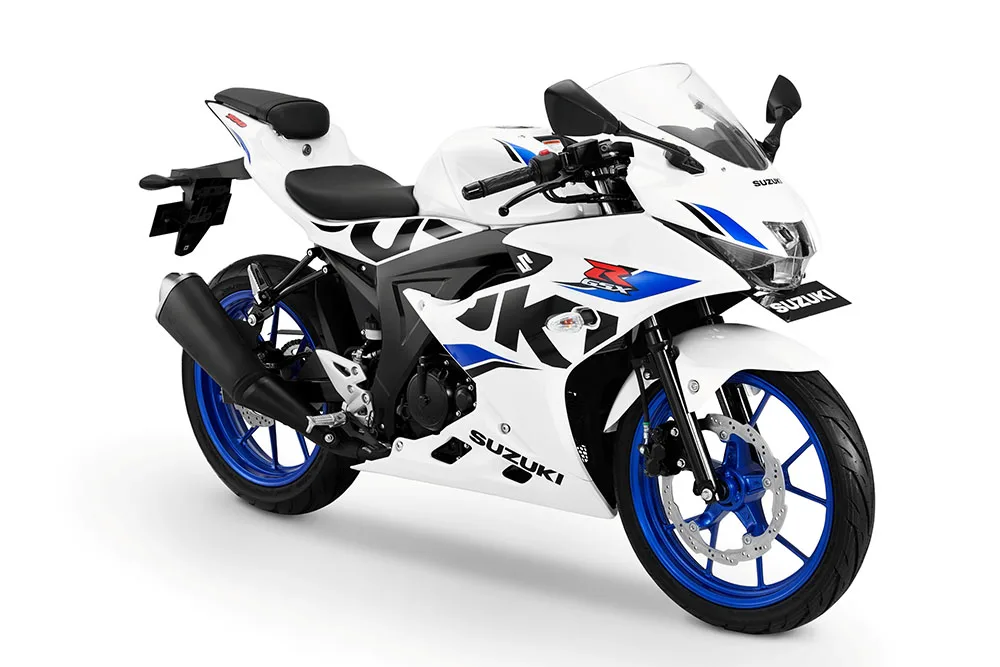 Suzuki GSX-R150 Keyless - Putih Velg Biru Warna GSX-R150 2018 Keyless - Brilliant White