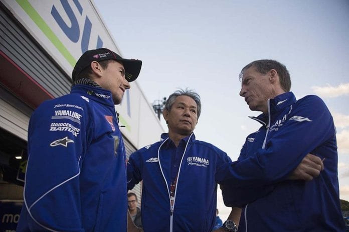 Jorge Lorenzo bersama Bos Yamaha
