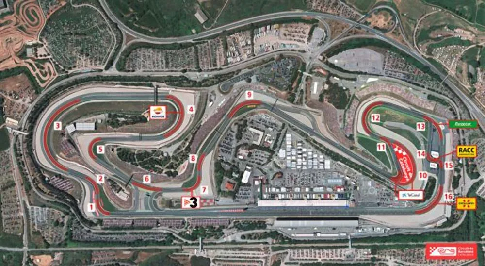 Layout Sirkuit Barcelona Catalunya