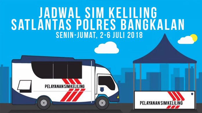 Jadwal SIM Keliling Bangkalan Madura 2-6 Juli 2018