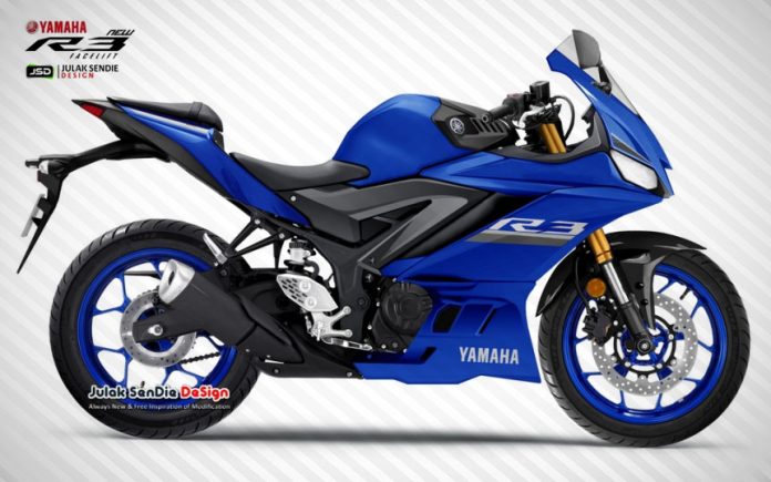 Design Yamaha R25 2019 Biru