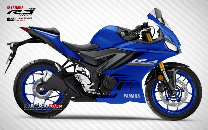 Design Yamaha R25 2019 Biru
