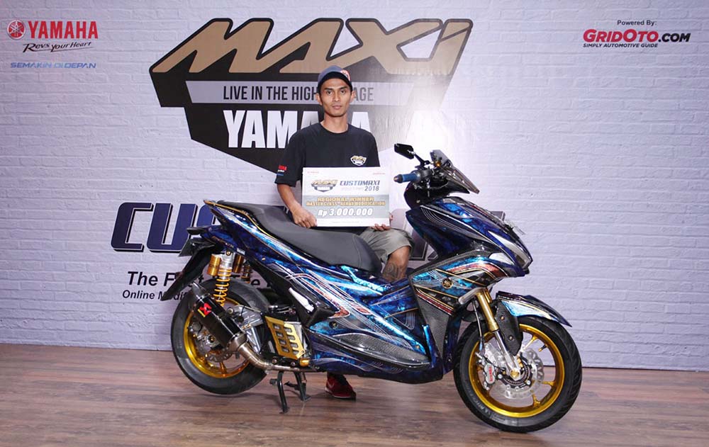 Juara Modifikasi Master Class Aerox 155 CustoMAXI Yamaha 2018 Yogyakarta