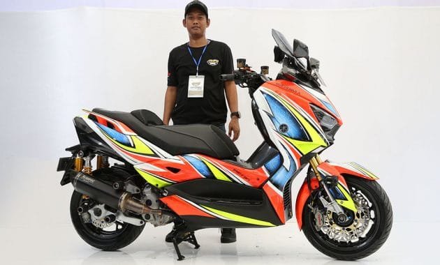 Pemenang Modifikasi kategori Master Class Xmax CustoMAXI Makassar 2018