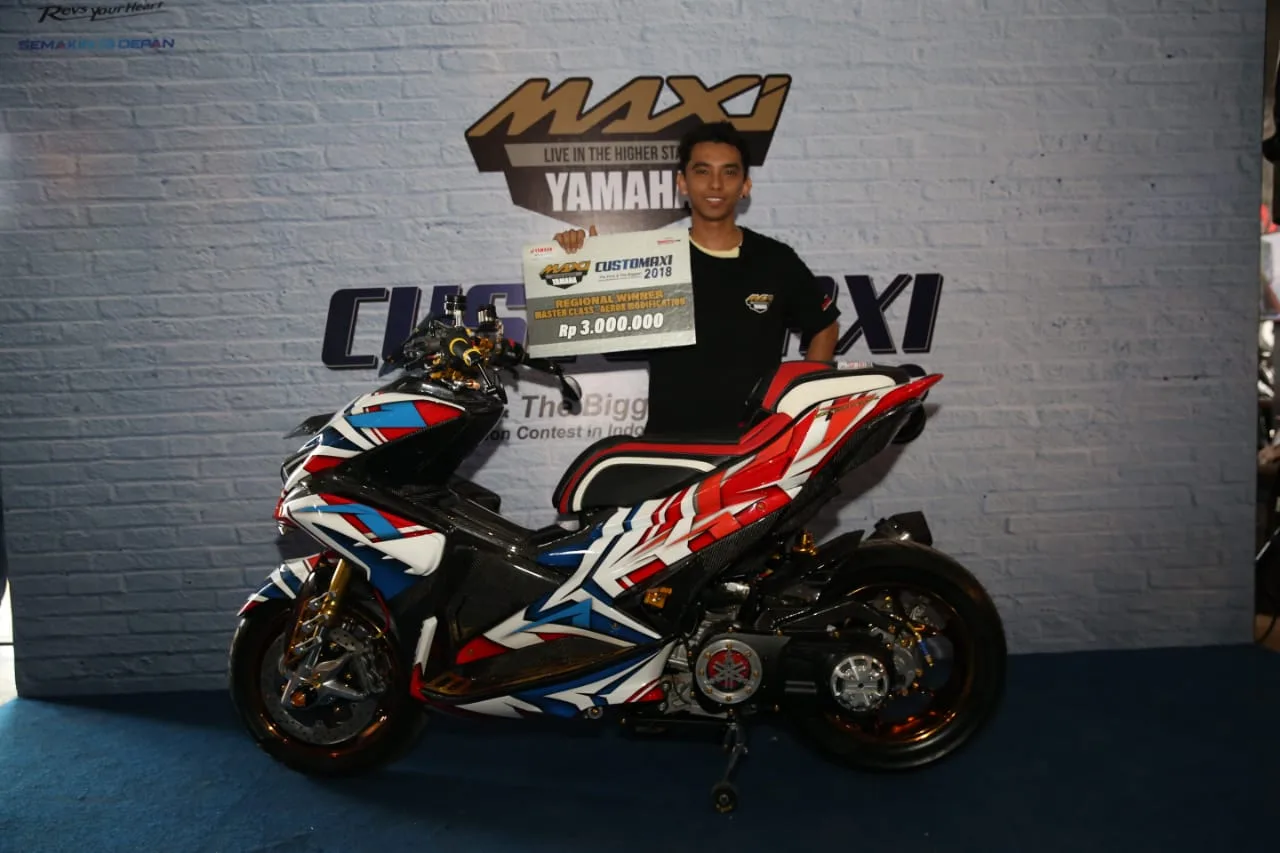 Pemenang Kategori Master Class Modifikasi Aerox 155 CustoMAXI Bali