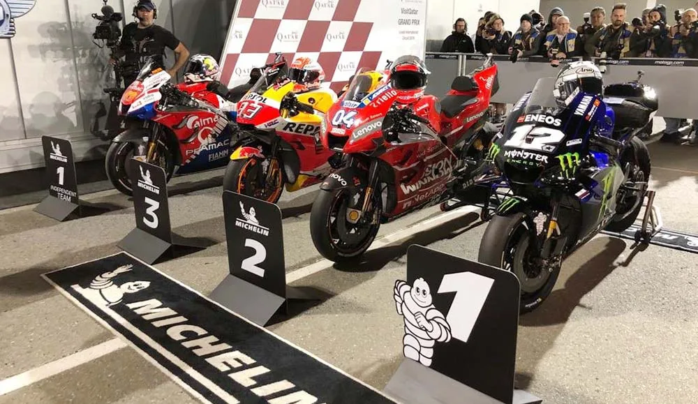 Vinales, Dovizioso dan Marquez akan Start dari baris pertama di MotoGP Qatar 2019