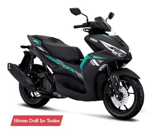 Warna Aerox 155 Connected STD Matte Black Cyan