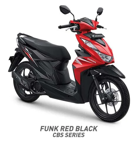 Warna Honda BeAT Funk Red Black CBS