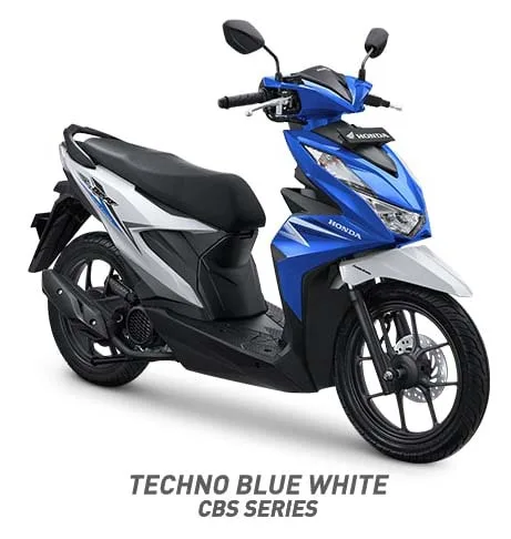 Warna Honda BeAT Techno Blue White CBS