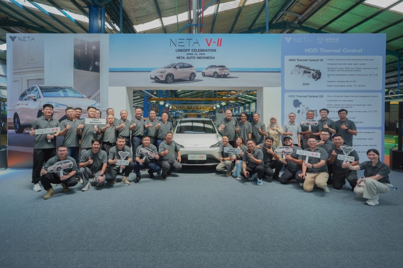 PT NETA Auto Indonesia Rayakan Produksi Lokal Pertama  NETA V-II Dengan Line Off Celebration