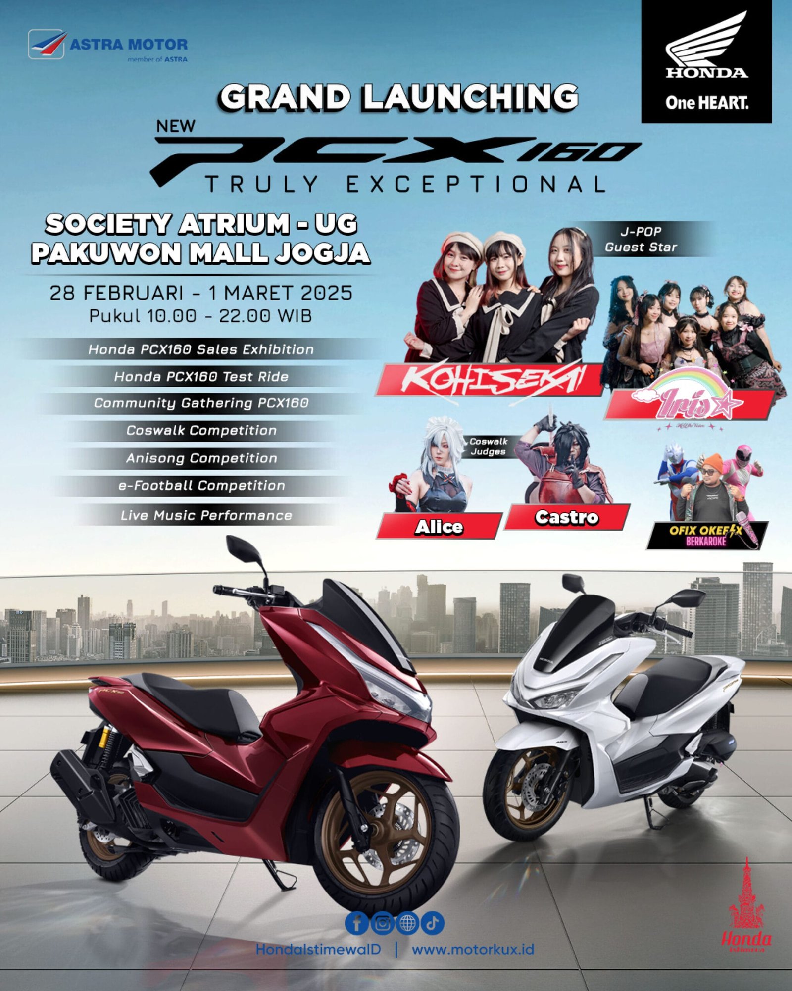 Siap Sapa Warga Jogja dan Sekitarnya, Honda Istimewa Hadirkan New PCX160